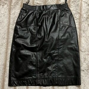 BIANCA Vintage Leather skirt. Made in Canada.